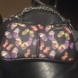 Brand New Liz Claiborne Black Butterfly Wallet